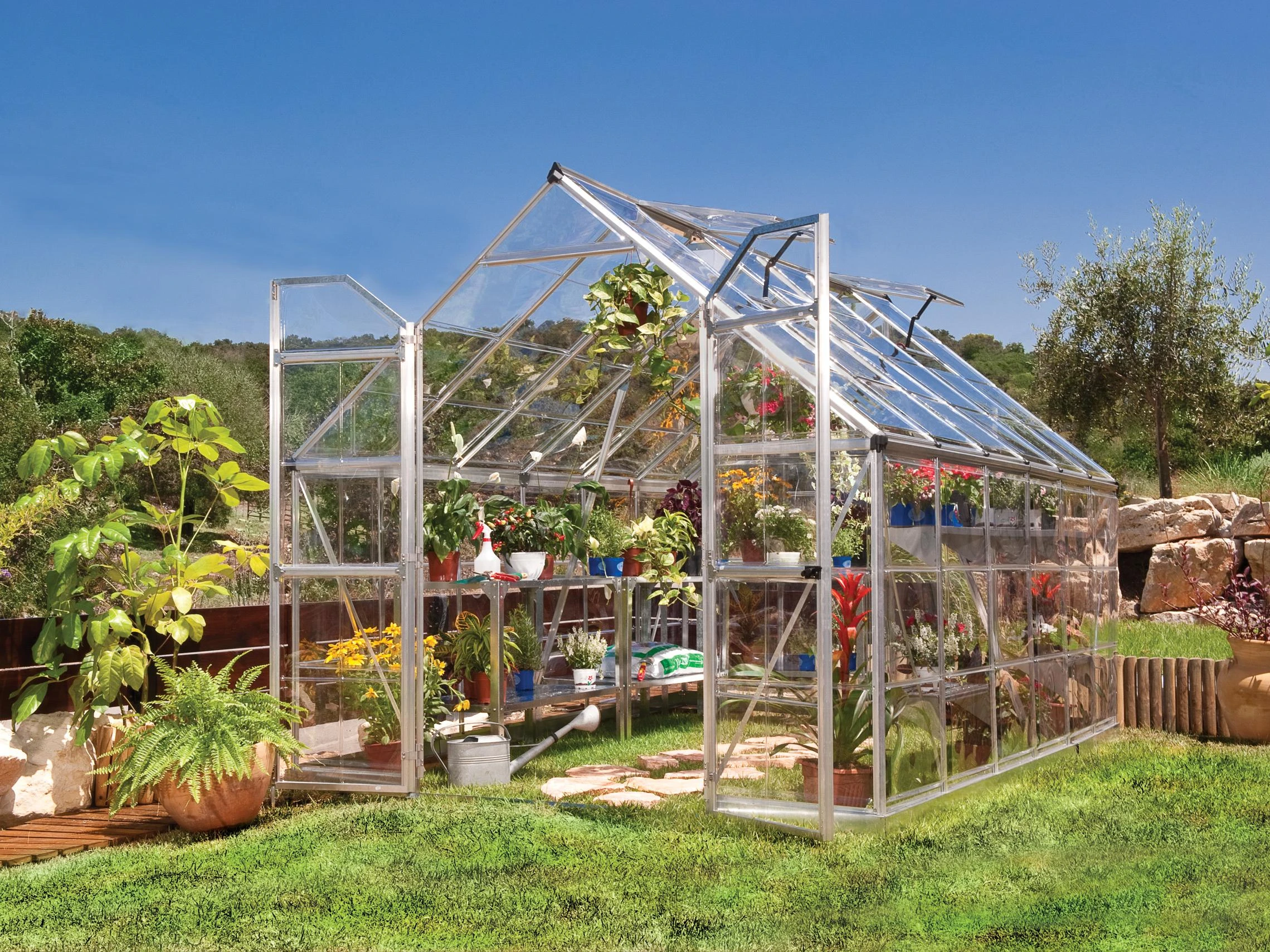 Palram Canopia Tuinkas Octave 244 x 367 cm Zilver - Afbeelding 9